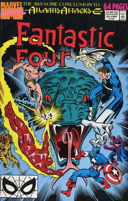 Fantastic Four (Vol. 1) Annual #22 FN; Marvel | Atlantis Attacks - we combine sh