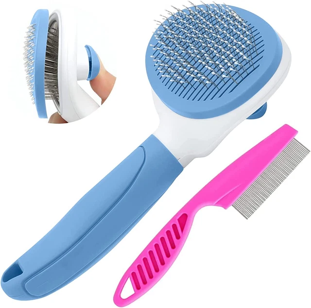 Cat Brush for Shedding and Grooming, Pet Self Cleaning Slicker Brush Dog Brush