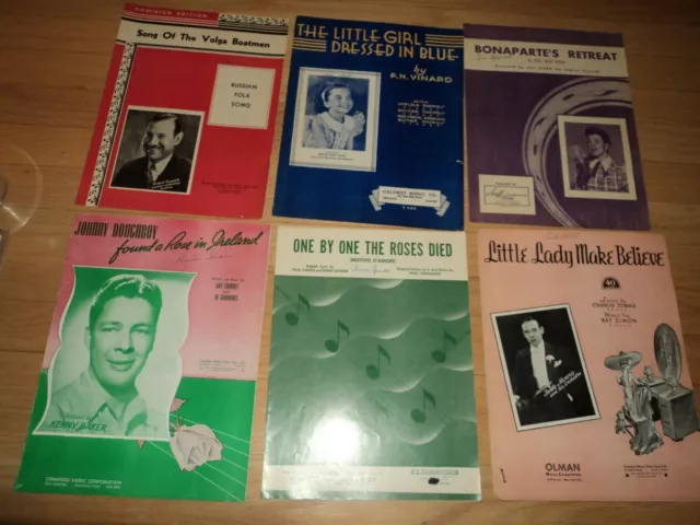 Lot of 19  vintage sheet music Bing Crosby---Sammy Kaye....