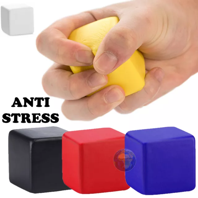 ANTISTRESS Pallina A FORMA DI CUBO Gioco GIOCATTOLO Stress SFOGO Relax PALLA