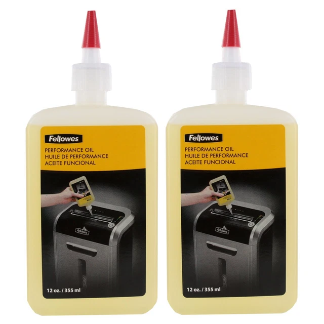 Fellowes : Shredder Oil, 12 oz. Bottle with Extension Nozzle -:- Sold as 2 Pac