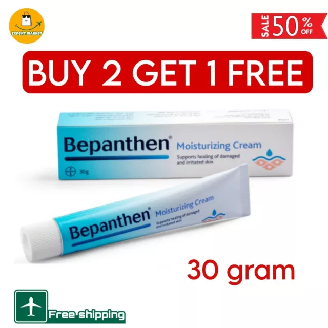 Bepanthen Moisturizing Cream For Healing Damaged Irritated Skin 30 gram...