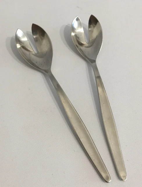WMF Stockholm Cromargan Design Besteck 2x Olivenlöffel 14,6cm Vorleger