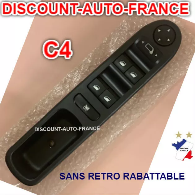 interrupteur bouton leve vitre CITROEN C4 - 6554.HA - 6554HA  - AVEC SUPPORT