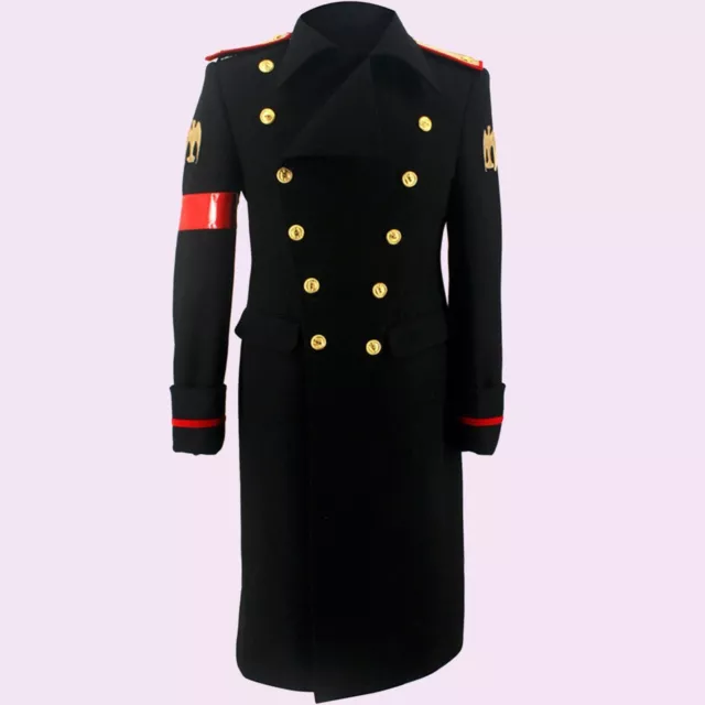 New Black Michael Jackson Military Trench Wool Men Coat Fashion Style Fast Ship