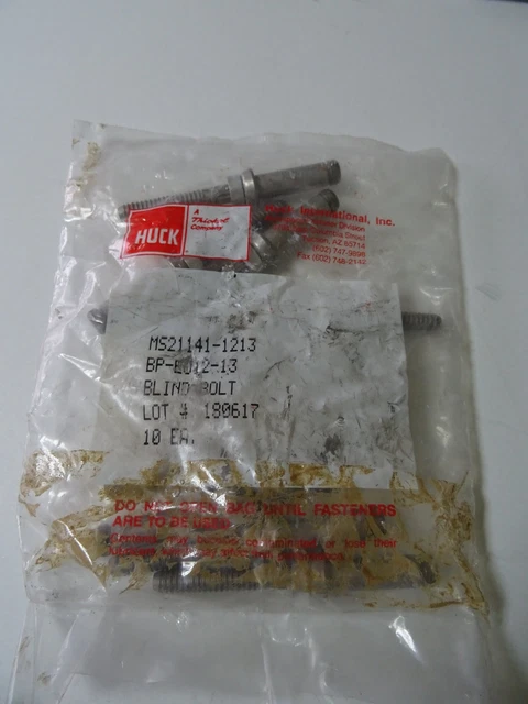 Rivet Huck Blind Rivet Ms21141-1213 /#8 M6L 1596