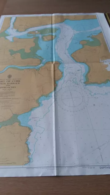 1990 Admiralty Nav. Map: 1777: Ireland. Port Of Cork Lower Harbour & Approaches