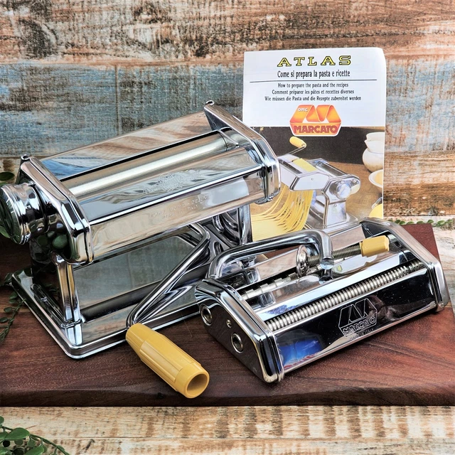 MARCATO Atlas 150 Pasta Machine and Linguine Attachment Made in Italy Lot of 2
