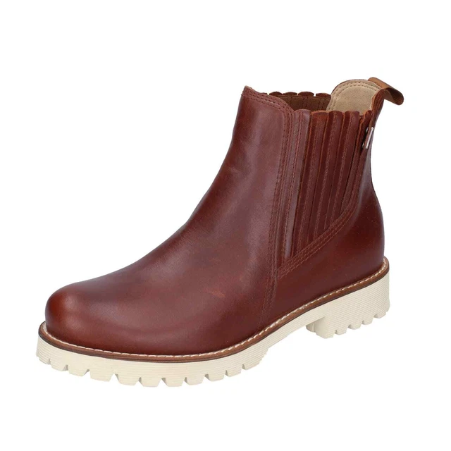 Chaussures Femme GEOX 36 Ue Bottines Brun Cuir BE683-36
