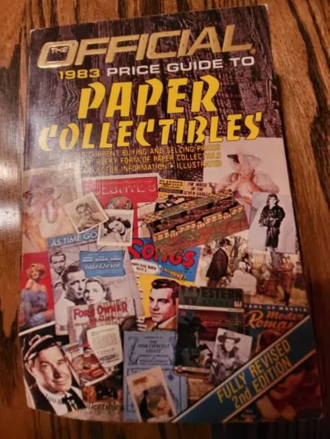 The Official 1983 Price Guide To Paper Collectibles 5 The House Of Collectibles