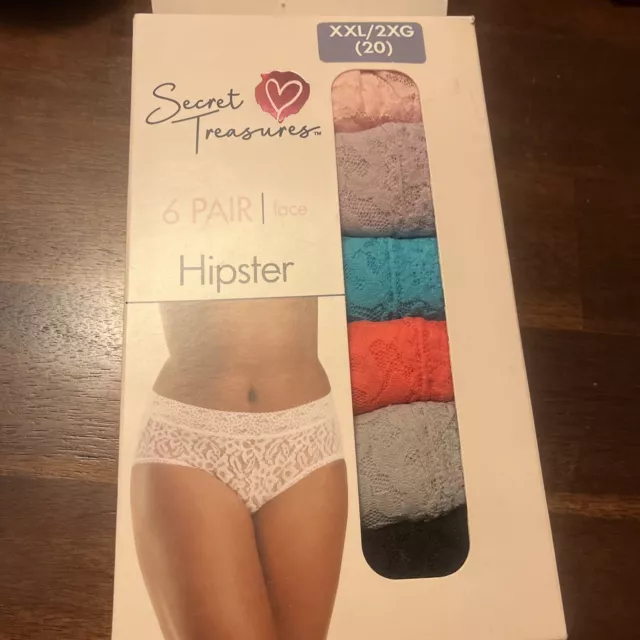 SECRET TREASURES XXL panties plus size 20 Hipster 6 pair lace underwear  sexy 2xl $19.99 - PicClick