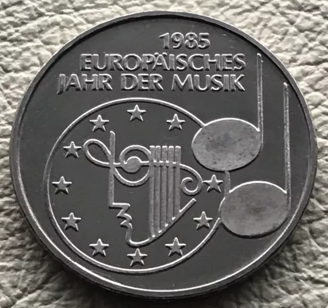 5 Deutsche Mark 1985 F BRD 🇩🇪 Europäisches Jahr der Musik KM# 162