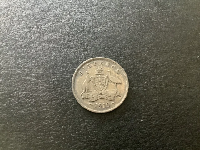 1910 Eward VII Sixpence, 6D, Tanner....