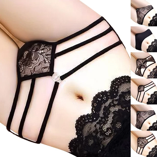 Culotte à dentelle ouverte sexy pour femmes sangles de sous-vêtements respiran