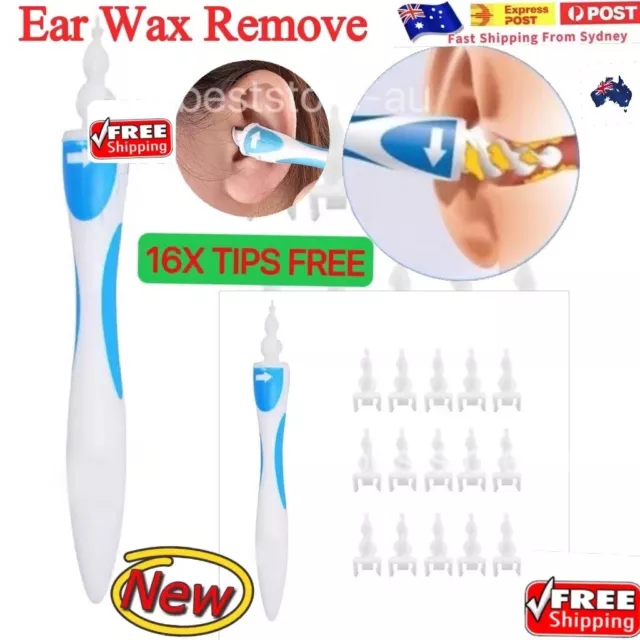 Soft Ear Wax Cleaner Removal Multi earwax Remover Spiral Safe Tip Tool AU Stock