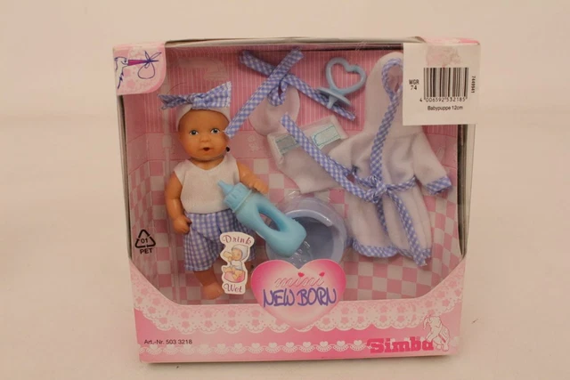 Mini New Born Simba Babypuppe Trinkfunktion Nässfunktion Zubehör Art. 503 3218
