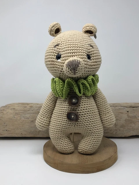 AMIGURUMI PUPAZZO ORSO Orsacchiotto fatto a mano handmade nuovo uncinetto  EUR 45,00 - PicClick IT