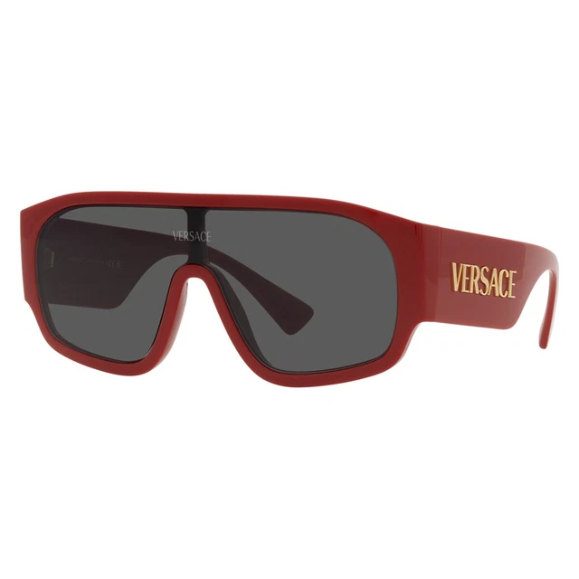 New Authentic VERSACE VE4439 538887 Red/Dark Gray 133--145