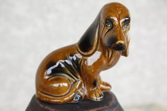 Chien céramique rétro basset kitsch 70s Brésil Vintage Ceramic Dog Shabby Chic