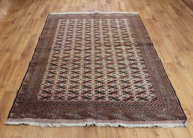 Old Wool Hand Made Persian Oriental Floral Runner Area Rug Carpet 190X 133 Cm