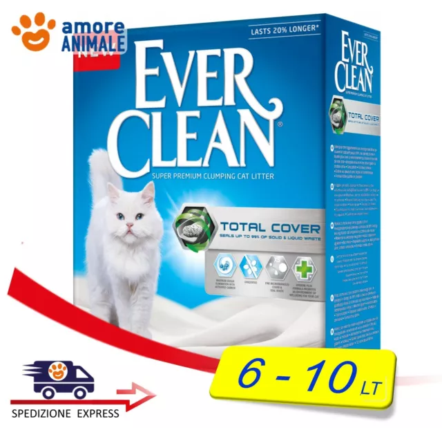 Ever Clean - Total Cover  6 / 10 LT - Lettiera per Gatti senza profumazione