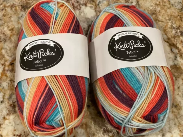 Knit Picks - FELICI - Fingering Weight Merino/Nylon blend Multi colored  yarns