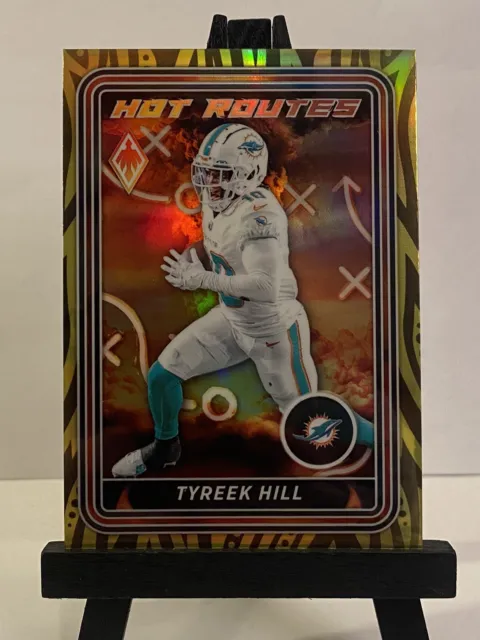 Tyreek Hill 2023 Panini Phoenix - Gold /75 Hot Routes #HR-28 Dolphins SP