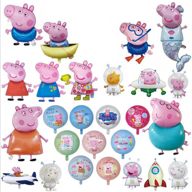 Palloncino in Mylar Peppa Pig Party, 45 cm, Decorazione Festa per Bambini, Multicolore