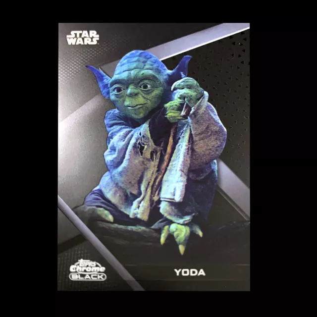2022 Topps Star Wars nero cromato - #3: Yoda - Carta base
