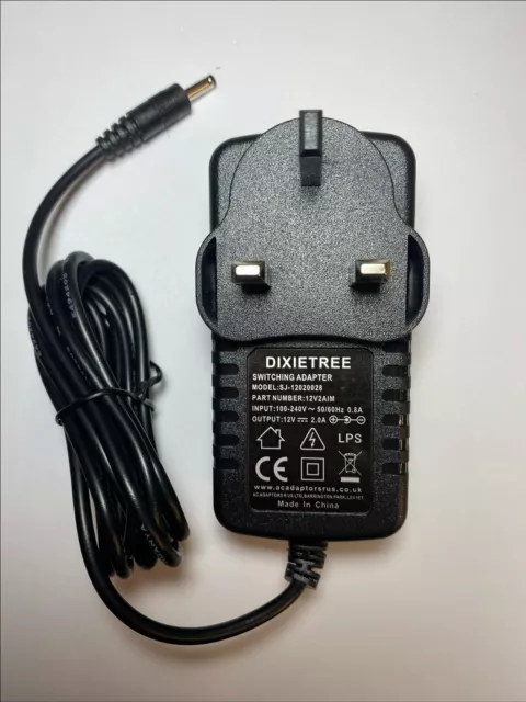 12V Mains AC Switching Adapter for Swiftech M-198 VHF Hand Held Marine Radio