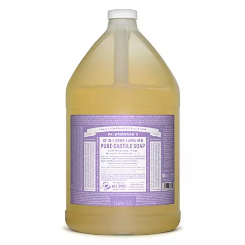 Dr. Bronners Pure-Castile Liquid Soap - Lavender, 1 Gallon