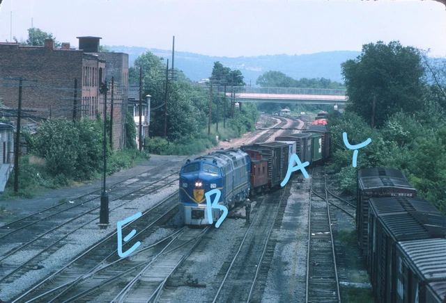 Delaware & Hudson D&H BLW RF16 Action on EL Waverly NY 1975 Original Kodachrome
