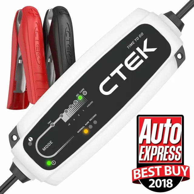 CTEK CT5 Time to Go Fully Automatic Battery Charger with a Countdown Display EU 2