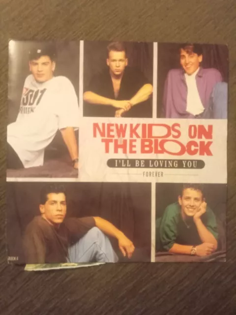 New Kids On The Block I'll Be Loving You ( Forever ) 1990 Uk Cbs 7" 45 Block 4