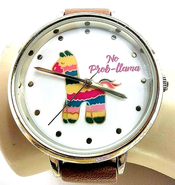 Llama Womens Watch Snarky Funny Gift Humor "No Prob-Llama" Brand NEW BATTERY