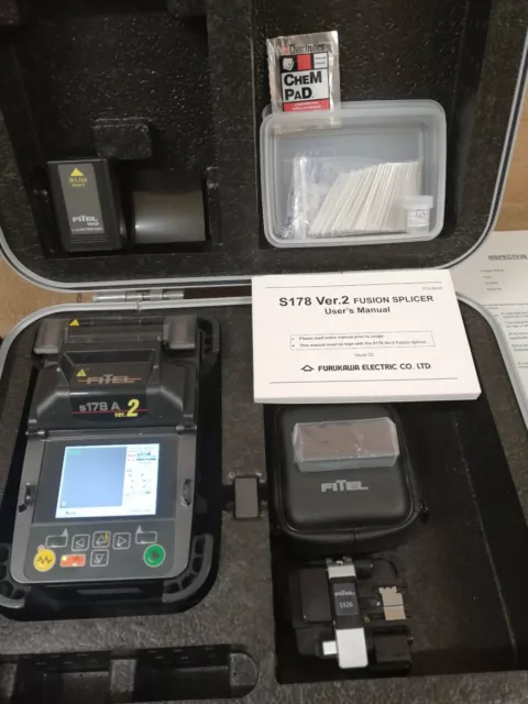 Fitel S178A V2 Fibre Optic Core Alignment, Fusion Splicer & Fitel S326 Cleaver 3