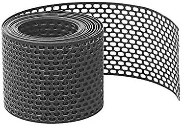 120 Meter flexibles Belüftungsgitter aus PVC - 80 mm breit - Farbe: schwarz