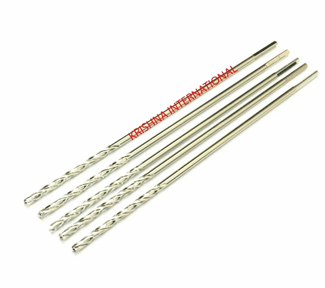 Foret Canulé 5.0mm - Lot De 5 Pièces - Acier Inox - Instrument Orthopédique Vétérinaire