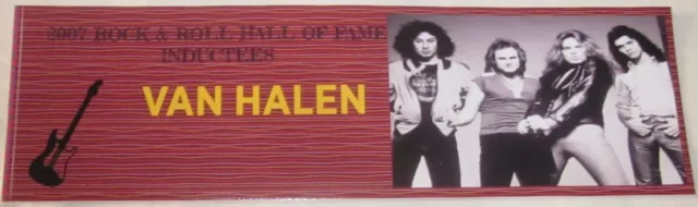 Custom 2007 Rock & Roll Hall Of Fame Van Halen Bumper Sticker (Free Shipping)