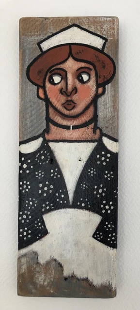 Tableau Peinture sur Bois Bretonne Tourrier 2