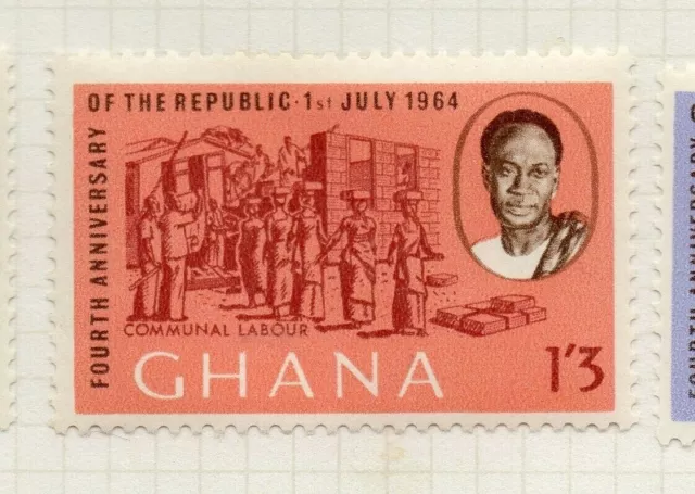 Ghana 1964 Early Issue Fine Mint Hinged 1S.3d. NW-167956
