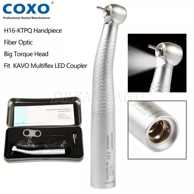 COXO Dental Fiber Optic LED High Speed Handstück Turbine Fit KaVo Torque Head