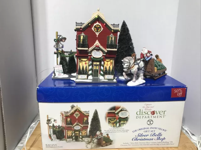 Dept 56 Snow Village Silver Bells Christmas Shop