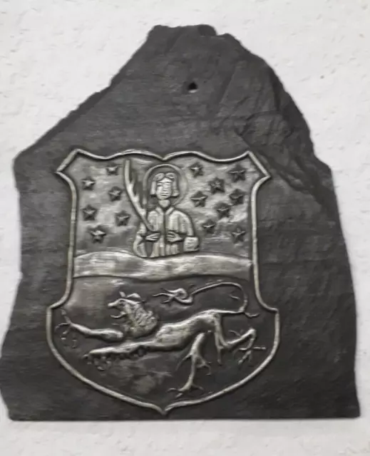 Schieferplatte Ritter Wappen