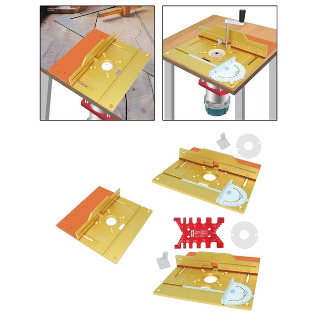 Plaque d'insertion de routeur en aluminium, modèles de routeur, outils