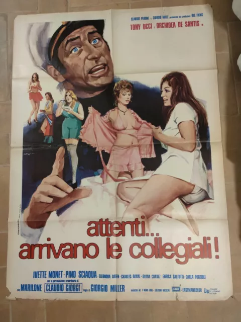 Attenti... Arrivano Le Collegiali! Manifesto 1975 Movie Poster Giorgio Miller