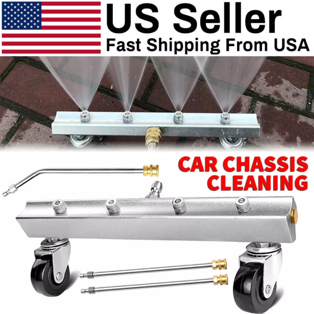 4000PSI Under Car Pressure Washer Undercarriage Cleaner Underbody Wash Broom