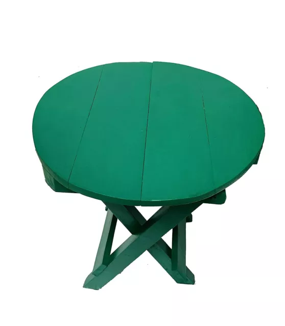 Beau en Bois Pliable Côté Table ( 13×12×30.5cm ) (Vert) Meuble 2