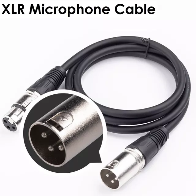 3 Pin XLR Balanced Microphone Cable Patch Lead Male to Female Extension Mic Cord
