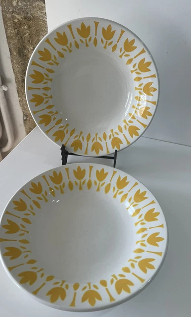 2 assiettes creuses anciennes Digoin Sarreguemines modèle Lys collection deco